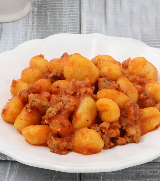 Gnocchi salsiccia e pancetta