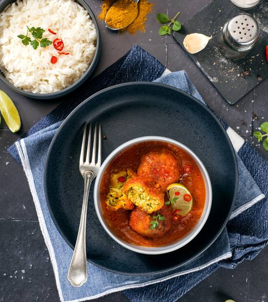 Polpette di pane e zucchine al curry